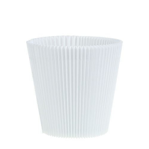 Geplooide manchetten wit 12,5cm 100 stuks