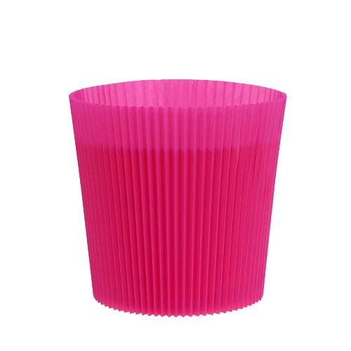 Floristik24 Geplooide manchetten Cerise 12,5cm 100 stuks