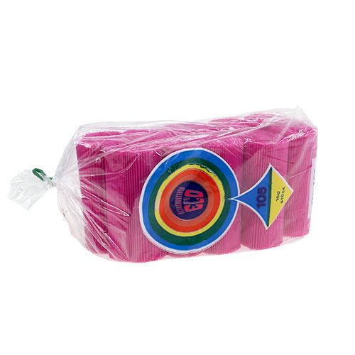 Floristik24 Geplooide manchetten Cerise 10,5cm 100 stuks