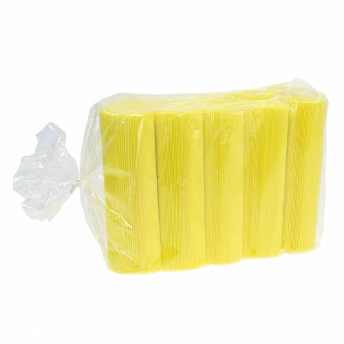 Artikel Geplooide manchetten geel 14,5cm 100 stuks