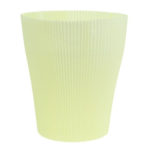 Geplooide manchetten lichtgeel 18.5cm 100st.