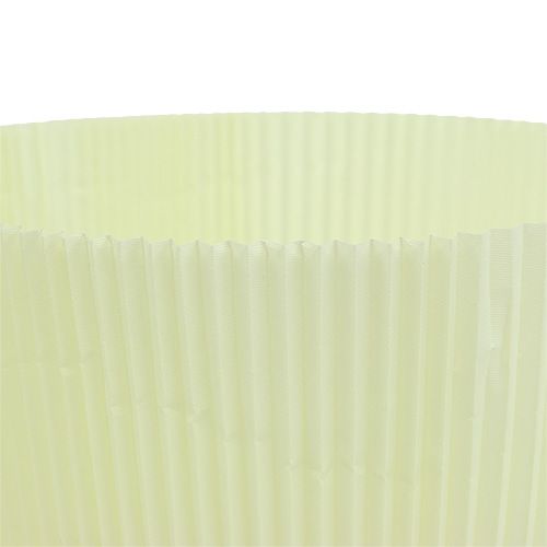 Floristik24 Geplooide manchetten lichtgeel 18.5cm 100st.