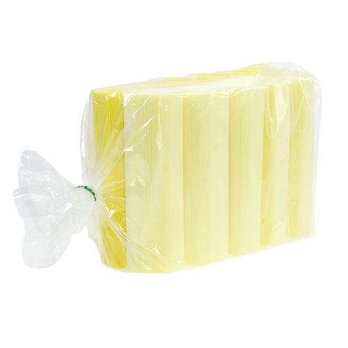 Floristik24 Geplooide manchetten lichtgeel 18.5cm 100st.