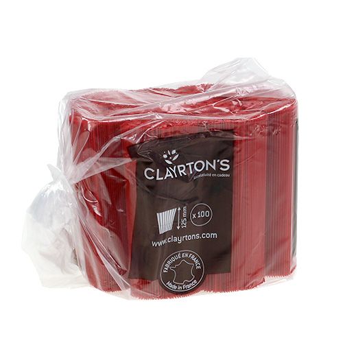 Artikel Geplooide manchetten rood 12,5cm 100 stuks