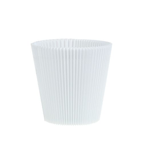 Geplooide manchetten wit 10,5cm 100 stuks