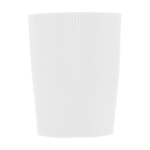 Geplooide manchetten voor bloempotten wit 14,5cm 100 stuks