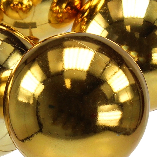 Artikel Kerstbal op stok Ø6cm goud 12st