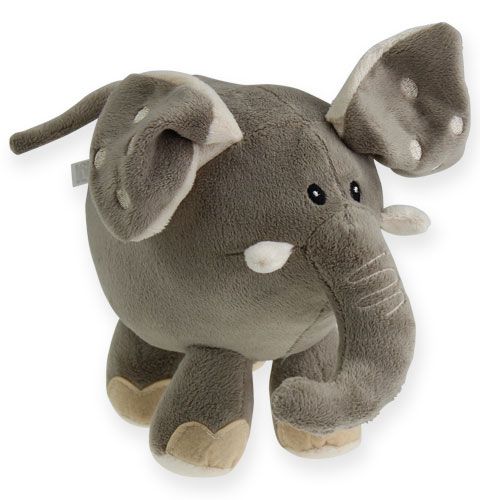 Floristik24 Pluche olifant 20cm grijs