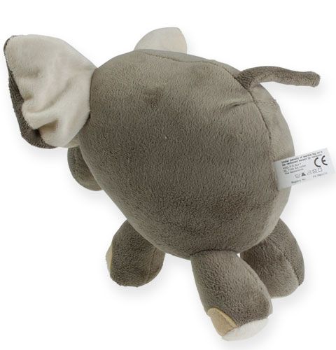Floristik24 Pluche olifant 20cm grijs