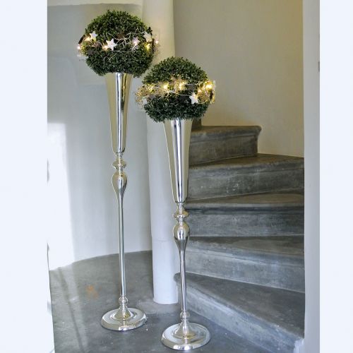 Floristik24 Kopvaas zilver Ø15cm H75cm