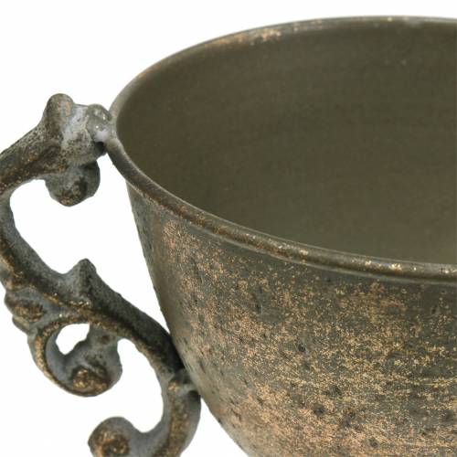 Floristik24 Metalen beker antiek goud Ø14cm H16cm