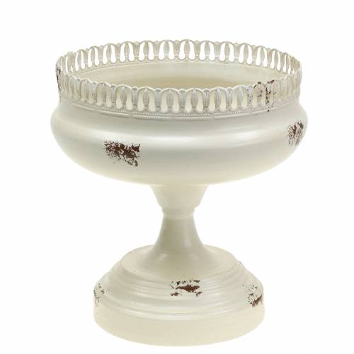 Floristik24 Plantenbeker Kelk Antiek Crème Ø20cm H20cm 1 st