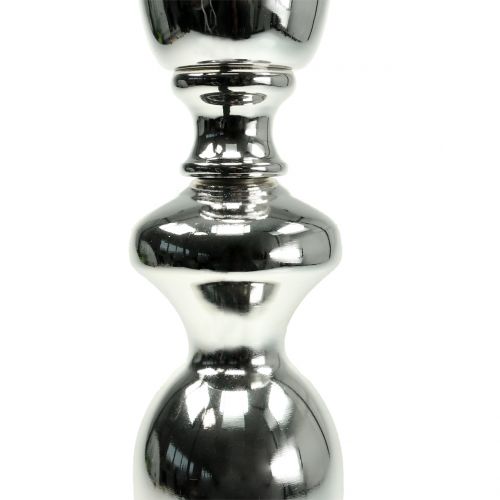 Floristik24 Kopvaas zilver Ø15cm H75cm