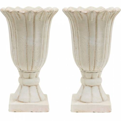 Floristik24 Decoratieve amfora, beker voor opplant, beker tulp plantkan Ø12cm H25.5cm 2st