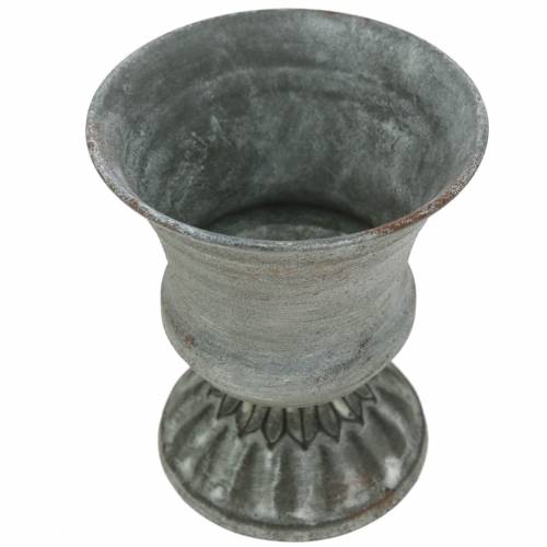 Floristik24 Plantenbeker Antiek Grijs Ø7.5cm H9cm
