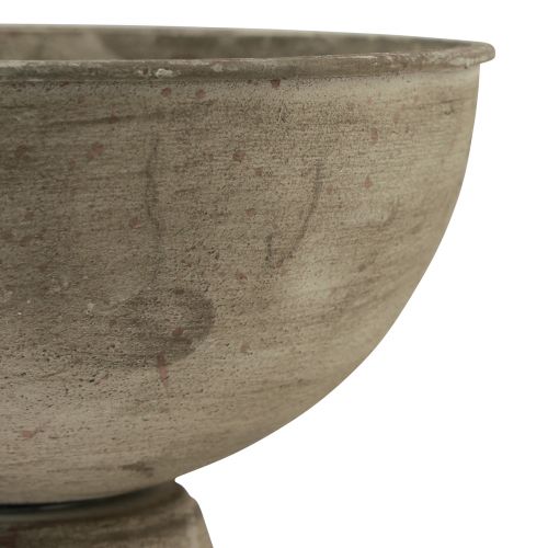 Artikel Bekerkom decoratieve trofee metaalgrijs Ø12,5/15cm set van 2