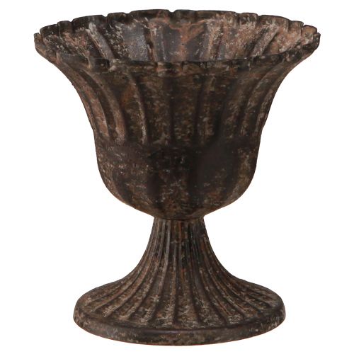 Floristik24 Kopvaas sierkop metaal bruin antiek Ø14cm H12cm