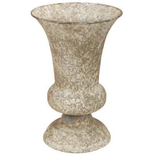Floristik24 Kop Vaas Metaal Antiek Decoratieve Vaas Basis Ø16.5cm H24cm