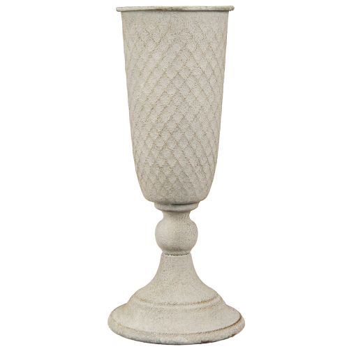 Artikel Kopvaas van metalen beker vintage in grijs Ø10cm H24cm