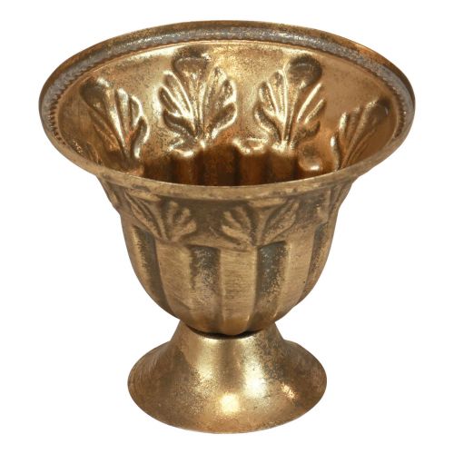 Kop vaas decoratie kop metaal goud antiek look Ø13cm H11,5cm