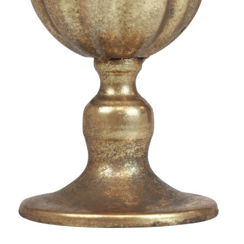 Floristik24 Kop vaas decoratie kop metaal bokaal goud antiek Ø13cm H15,5cm