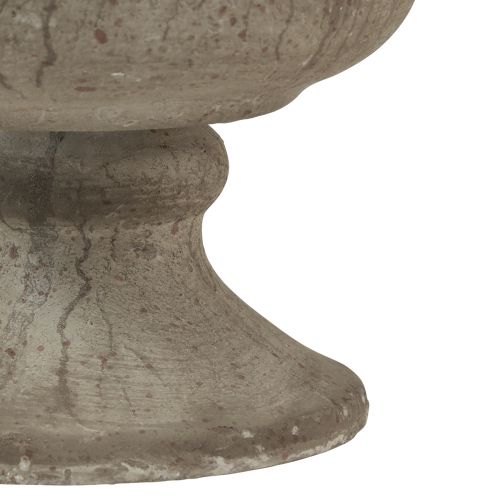 Floristik24 Kopvaas metaal sierschaal grijs antiek Ø13,5cm H15cm