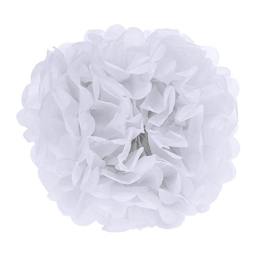 Pompompapier Ø30cm wit 5st Pompompapier Ø30cm wit 5st