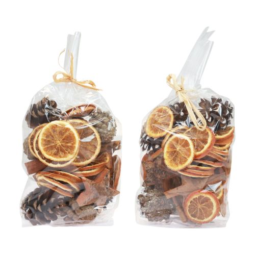 Floristik24 Potpourri Kerstkegels sinaasappelschijfjes kaneelhout 150g