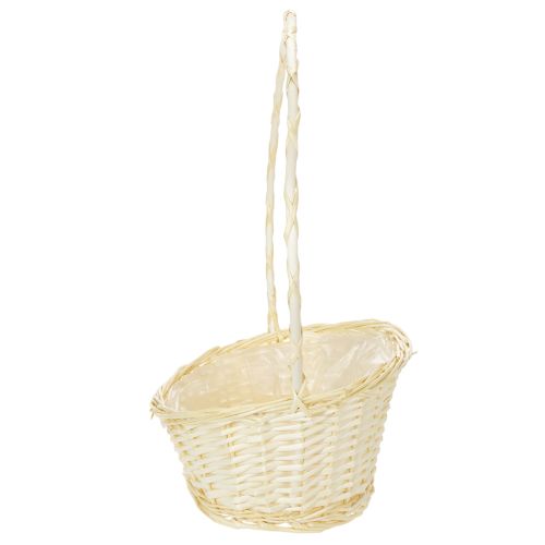Houten Presentmand met Handgreep 38x27cm Wit | Floristik24.nl