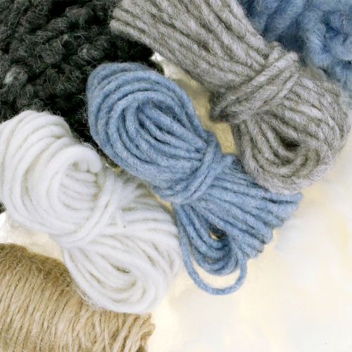 Artikel Craft set Lehner wol blauw / grijs / naturel