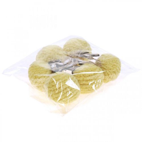 Artikel Decoratieve hanger konijn geel konijn decoratie Pasen Ø7cm 6 stuks