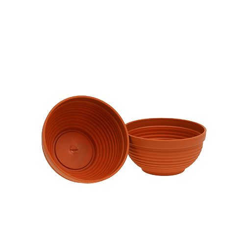 Floristik24 R-schaal kunststof terracotta Ø13cm, 10st