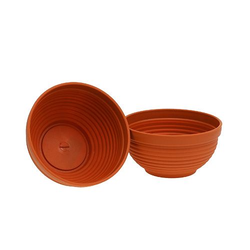 Floristik24 R-kom kunststof terracotta Ø17cm, 10 stuks