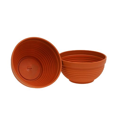 Floristik24 R-kom kunststof terracotta Ø19cm, 10 stuks