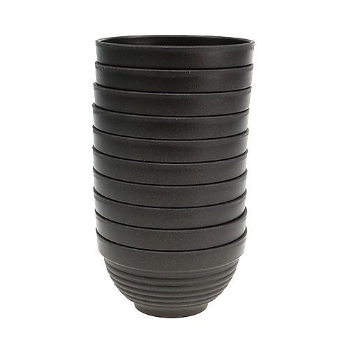 Artikel R-kom kunststof antraciet Ø13cm, 10 stuks