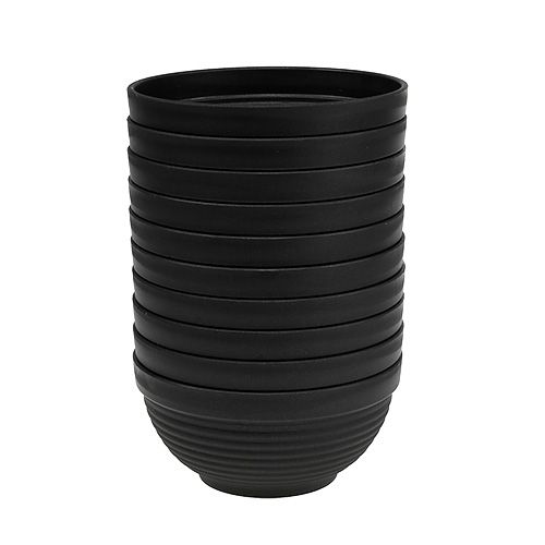 Artikel R-kom kunststof antraciet Ø17cm, 10 stuks