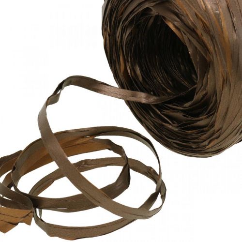 Artikel Raffialint bruin bicolor cadeaulint decoratief lint 200m