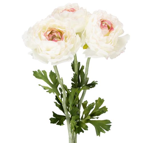 Artikel Kunstmatige ranunculus met delicate bloesems voor stijlvolle en onderhoudsvriendelijke decoratie, 51 cm, 3 stuks.