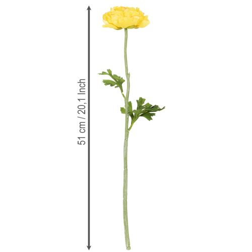 Artikel Kunstmatige ranunculus als enkele bloem voor elegante en onderhoudsvriendelijke decoratie, 51 cm, 3 stuks