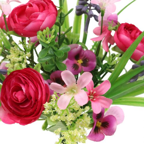 Floristik24 Ranonkelboeket met druifjes Roze 25cm