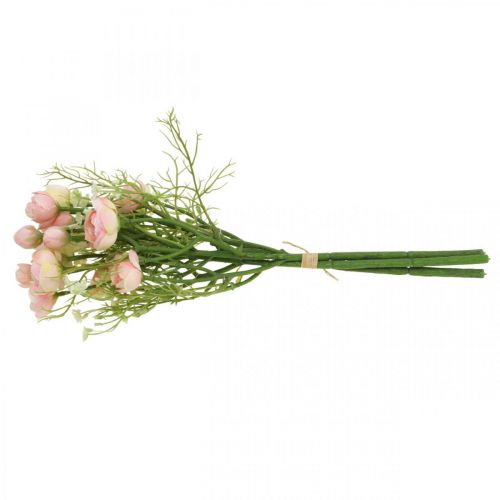 Floristik24 Kunstmatige Ranunculus Boeket Bloemendecoratie Zijden Bloemen Roze L37cm