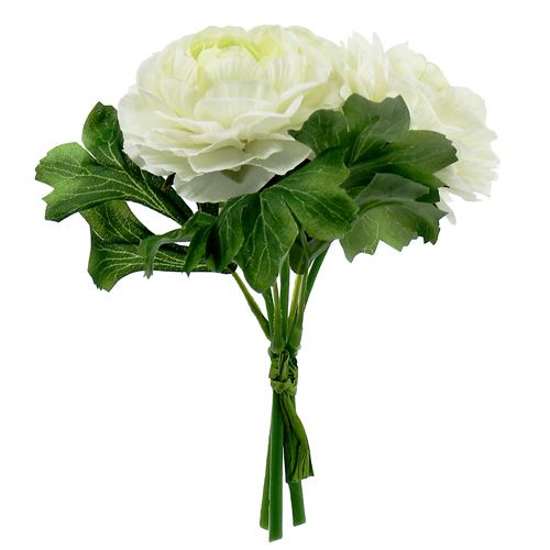 Floristik24 Ranonkel boeket wit L18cm
