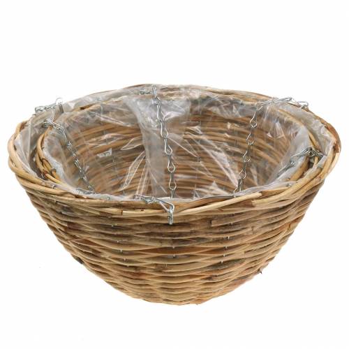 Floristik24 Rotan hangmand Ø35 / Ø40cm, set van 2