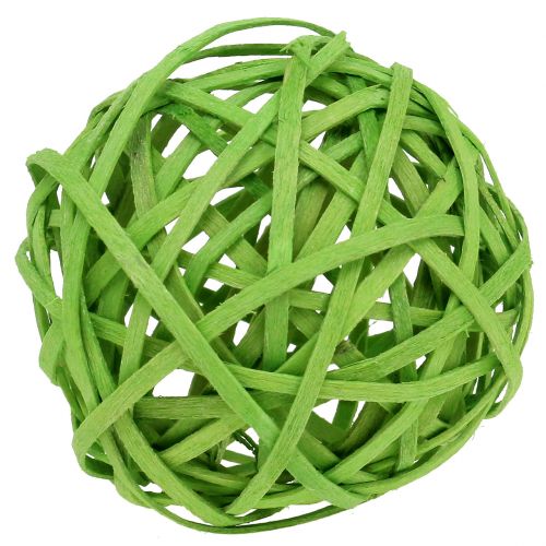 Floristik24 Rotan bal lichtgroen Ø6cm 6st