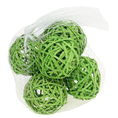 Floristik24 Rotan bal lichtgroen Ø6cm 6st