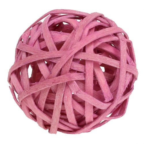 Floristik24 Rotan bal roze Ø4cm 12st