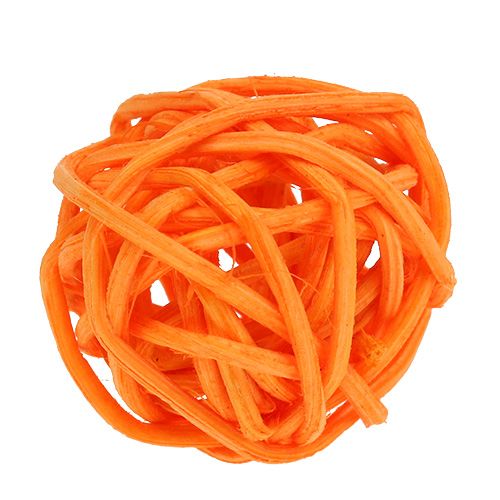Artikel Rotan bal oranje geel abrikoos 72st
