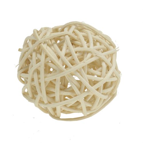 Artikel Rotan bol gebleekt Ø4cm 24 st