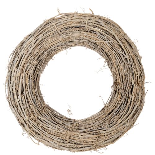 Decoratieve krans van rotan takken, wit geverfd, voor creatieve ontwerpen, 50 cm kopen | Floristik24.nl