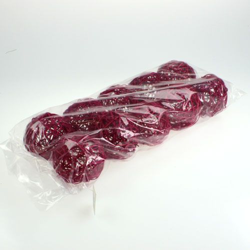 Floristik24 Rotan bal Ø10cm Fuchsia 10st